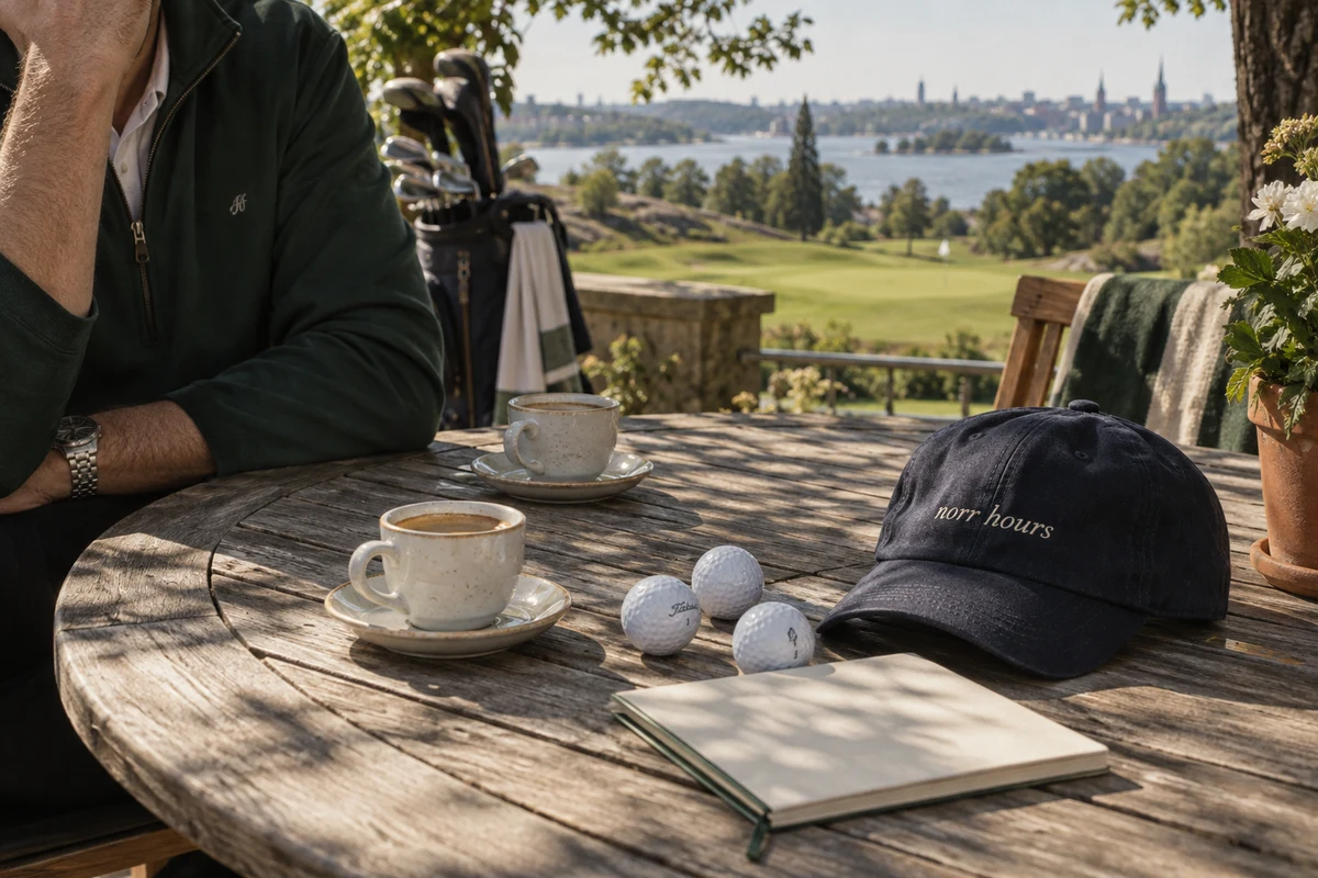 Coffee and good company after a round